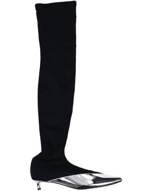 Givenchy Pointed Toe Sock Boots - Black