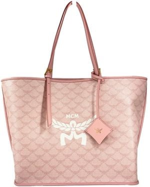 MCM Medium Himmel Shopper Medium Tote Bag - Pink
