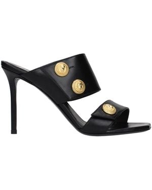 Balmain Sandals Leather - Black