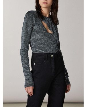 Patrizia Pepe Gold Polyester Bodysuit - Grey