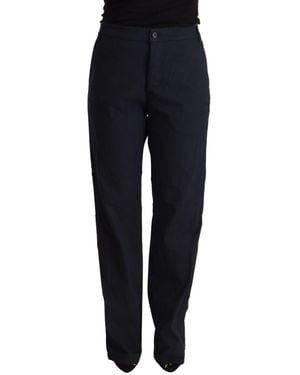 Exte Exte High Waist Tapered Cotton Pants - Black
