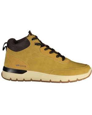 Gas Brown Polyurethane Men's Boot - Yellow