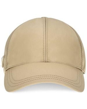 Prada Brown Polyamide Cap (baseball Hat) - Natural