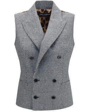 Dolce & Gabbana Grey Wool Oves Aries Waistcoat
