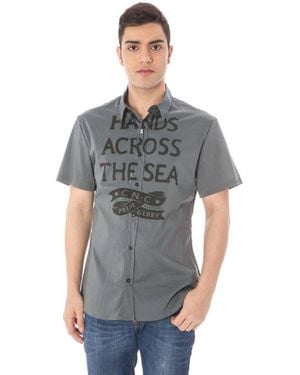 CoSTUME NATIONAL Gray Cotton Shirt