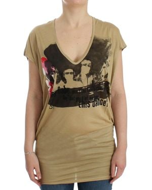 CoSTUME NATIONAL Beige Motive Print T - Natural