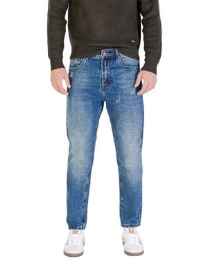 Gianni Lupo Blue Cotton Skinny Jeans