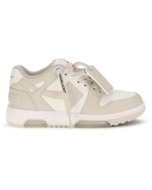 Off-White c/o Virgil Abloh Beige Calf Leather Bos Taurus Low Top Trainers - Eu36/us6 - White