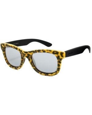 Italia Independent Brown Acetate Sunglasses - Black
