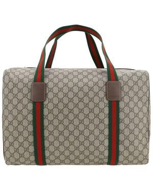 Gucci Brown Cotton Luggage And Travel - Grey