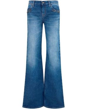 Gucci Blue Cotton Flared Jeans
