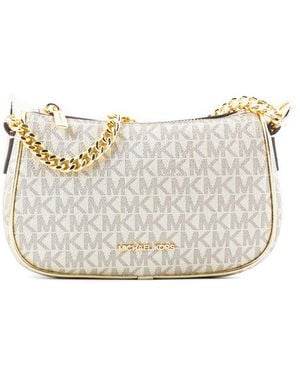 Michael Kors Gold Canvas Shoulder Bag - Metallic