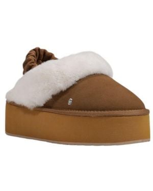 EMU Suede Flat Shoe - Brown