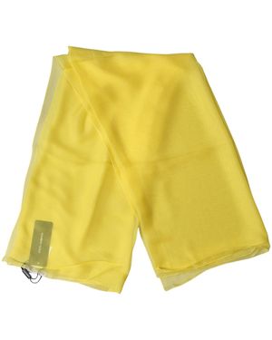 Dolce & Gabbana Silk Neck Wrap Shawl Foulard 133Cm X 130Cm Scarf - Yellow