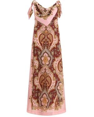 ALÉMAIS Multicolor Viscose Casual Dress - Brown