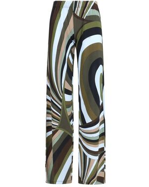 PUCCI Bicolor Viscose Casual Pants - Green