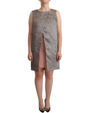 Comeforbreakfast Elegant Silk Shift Dress - Multicolour