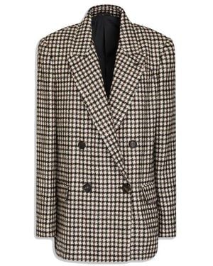 Brunello Cucinelli Brown Alpaca Leather Blazer