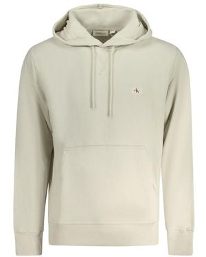 Calvin Klein Beige Cotton Sweater - Gray