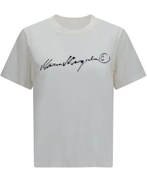 MM6 by Maison Margiela White Cotton T - Grey