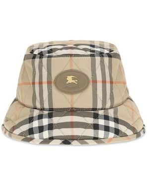 Burberry Multicolour Polyamide Bucket Hat - Natural