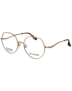 Trussardi Rose Gold Stainless Steel Glasses (frames) - Metallic