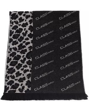 Roberto Cavalli Wool Scarf - Black