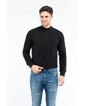 Bikkembergs Gray Cotton Sweatshirt - Black