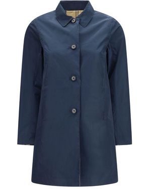 Barbour Blue Polyester Trench Coat