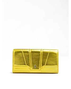 Ferrari Metal Yellow Gt Patent Leather Purse