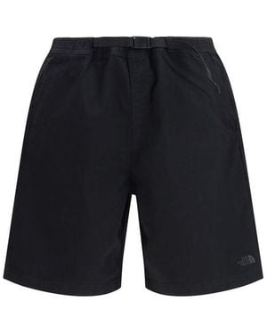 The North Face Black Cotton Bermuda Shorts - Blue