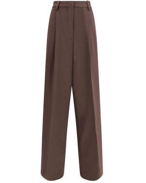THE LATEST Pleated Trousers - Brown