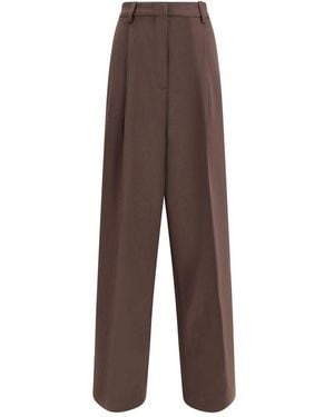 THE LATEST Pleated Trousers - Brown