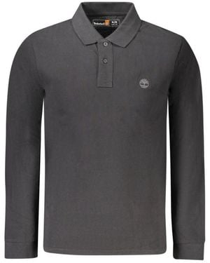 Timberland Black Cotton Men Polo Shirt - Gray