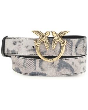 Pinko Multicolour Cattle Leather Regular Belt - White