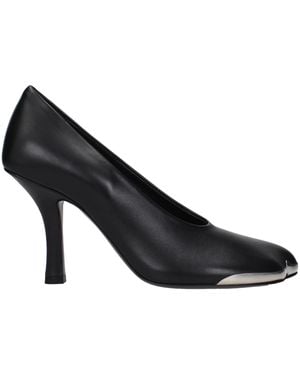 Burberry Black Leather High Heel Pumps