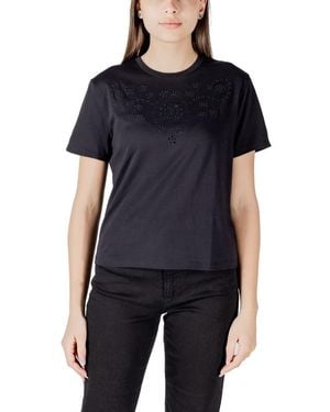 Jacqueline De Yong Cotton T-Shirt - Black
