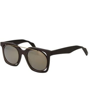 Yohji Yamamoto Brown Unisex Sunglasses - Black