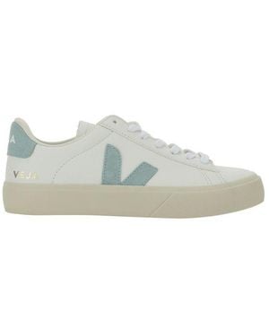 Veja White Calf Leather Bos Taurus Trainers - Multicolour
