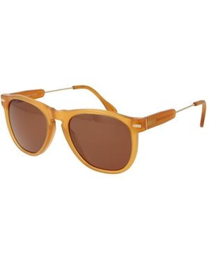 Serengeti Orange Plastic Sunglasses - Brown