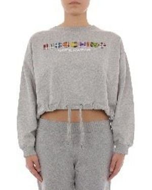 Moschino Gray Cotton Sweatshirt
