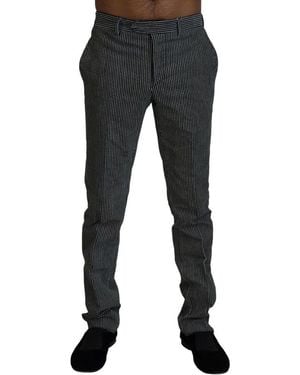 Bencivenga Black Cotton Dress Trousers