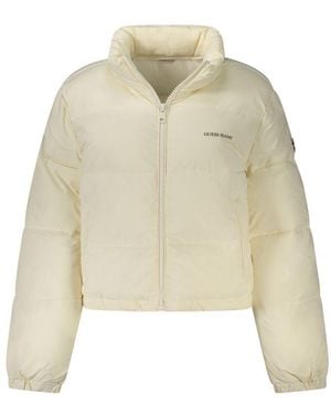 Guess White Polyester Jacket - Natural