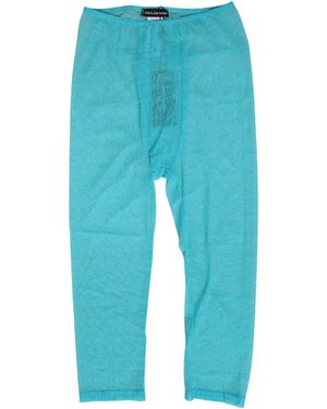 Dolce & Gabbana Logo Lace Tight Midi Trouser Underwear Nylon Elastane - Blue