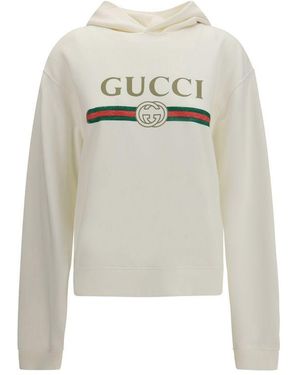 Gucci White Cotton Sweatshirt