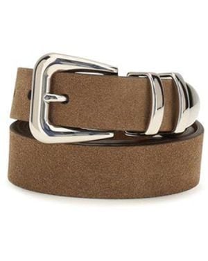 Brunello Cucinelli Brown Calf Leather Bos Taurus Regular Belt
