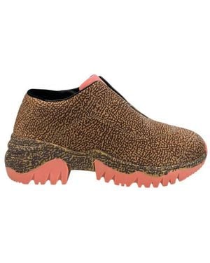 Borbonese Beige Leather 's Sneaker - Brown