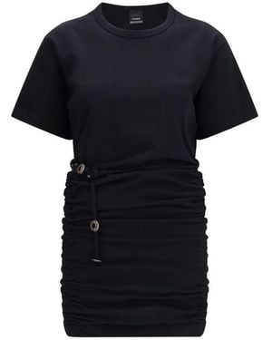 Pinko Black Cotton Casual Dress