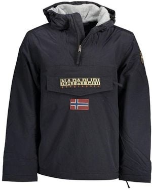Napapijri Black Polyamide Jacket - Blue