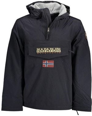 Napapijri Black Polyamide Jacket - Blue
